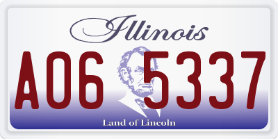IL license plate A065337