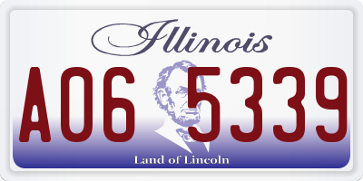 IL license plate A065339