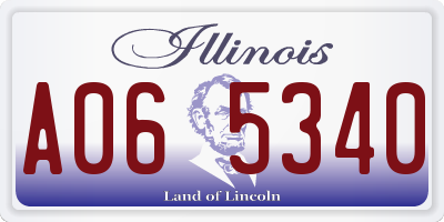 IL license plate A065340