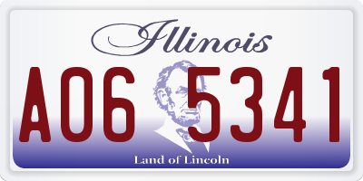IL license plate A065341