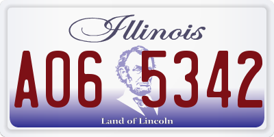 IL license plate A065342