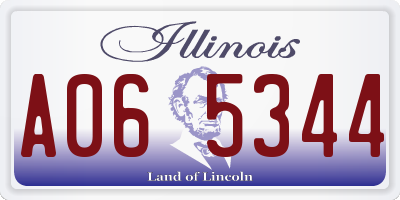 IL license plate A065344