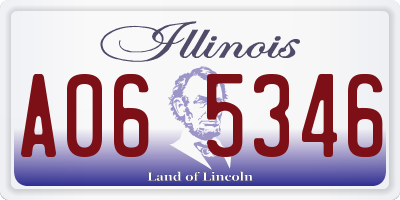 IL license plate A065346