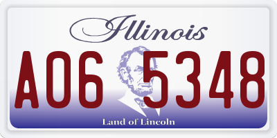 IL license plate A065348