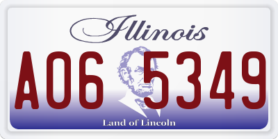 IL license plate A065349