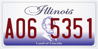 IL license plate A065351
