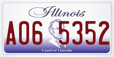 IL license plate A065352
