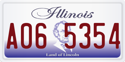 IL license plate A065354