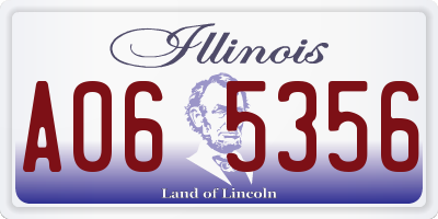 IL license plate A065356