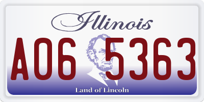 IL license plate A065363