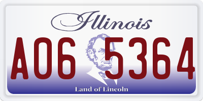 IL license plate A065364