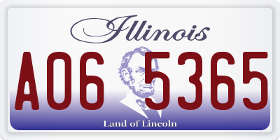 IL license plate A065365