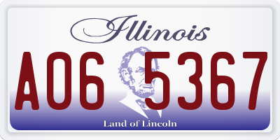 IL license plate A065367