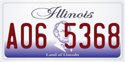 IL license plate A065368