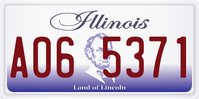 IL license plate A065371