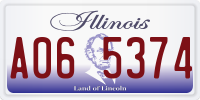 IL license plate A065374