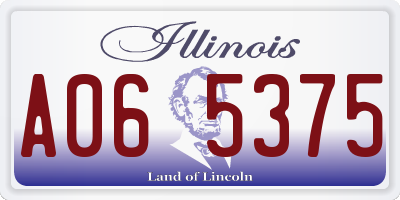 IL license plate A065375