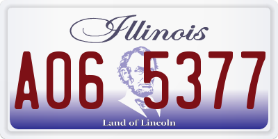 IL license plate A065377
