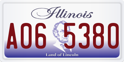 IL license plate A065380