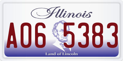 IL license plate A065383