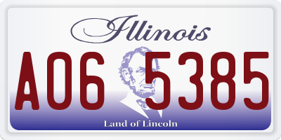IL license plate A065385