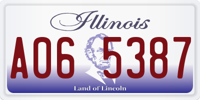 IL license plate A065387