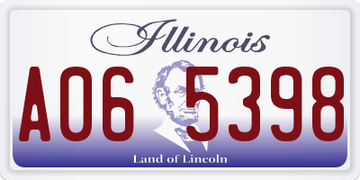 IL license plate A065398