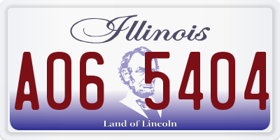 IL license plate A065404