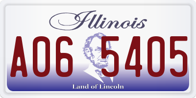 IL license plate A065405