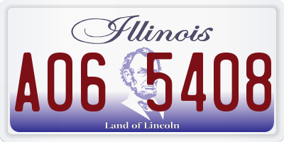 IL license plate A065408