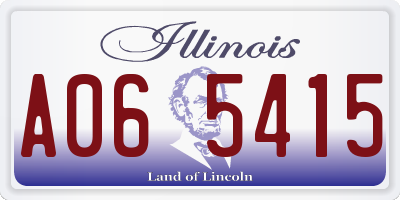 IL license plate A065415