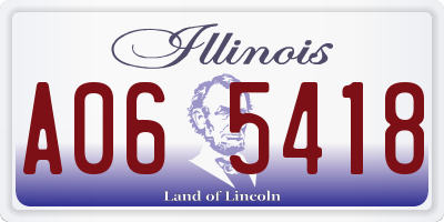 IL license plate A065418