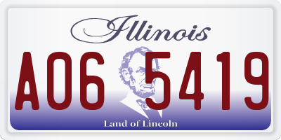 IL license plate A065419