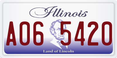 IL license plate A065420