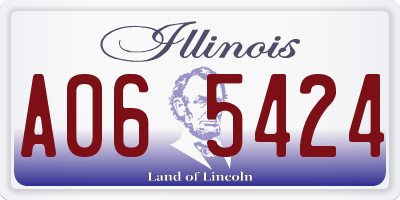 IL license plate A065424