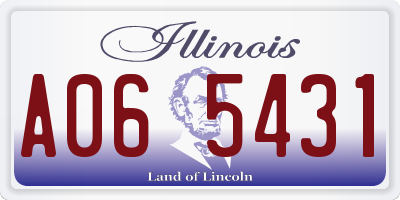 IL license plate A065431