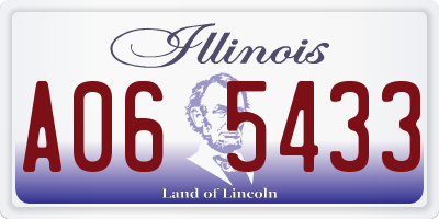 IL license plate A065433