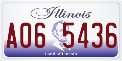 IL license plate A065436