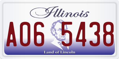 IL license plate A065438