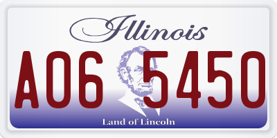 IL license plate A065450