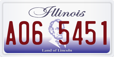 IL license plate A065451
