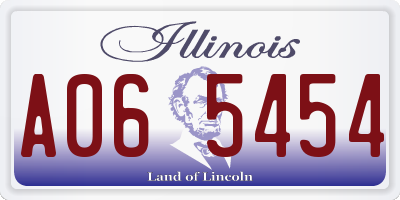 IL license plate A065454