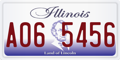 IL license plate A065456
