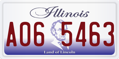 IL license plate A065463