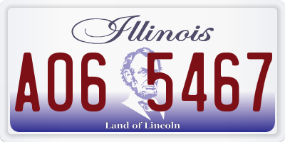 IL license plate A065467