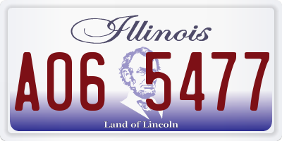 IL license plate A065477
