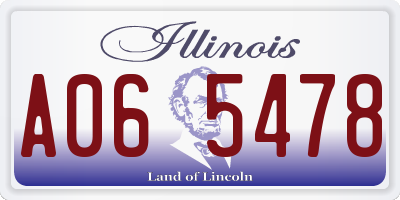 IL license plate A065478