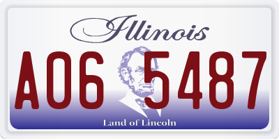 IL license plate A065487