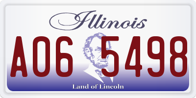 IL license plate A065498