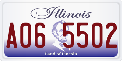 IL license plate A065502